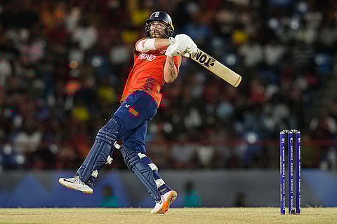 Phil Salt bats against West Indies